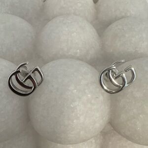 Silver GG Logo Silver Earrings